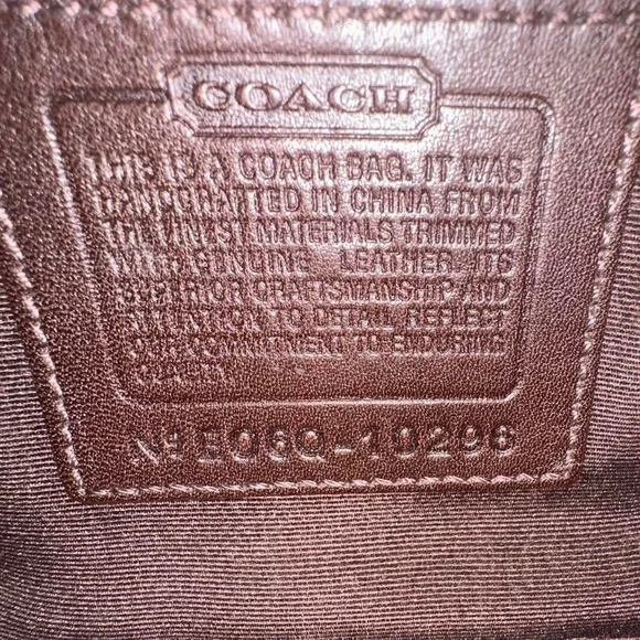 Coach Dark Brown Signature Canvas Shoulder Bag with Silver Hardware - Picture 6 of 8